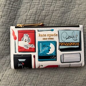 Kate Spade Parchment Wallet with Gold Zipper